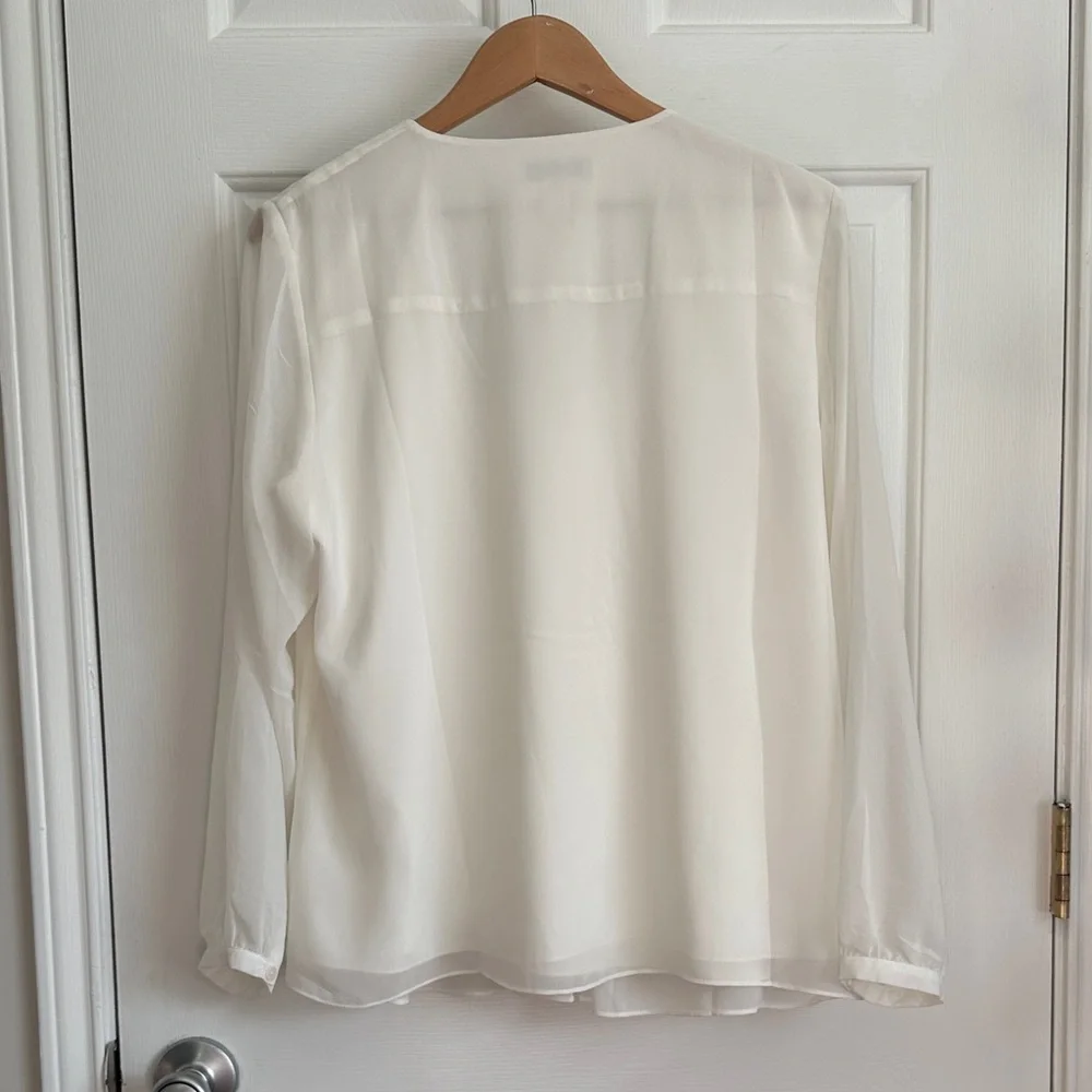 Coldwater Creek White Beaded Blouse - Picture 7 of 7